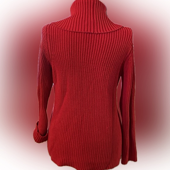 Jones New York Red Cowl Neck Sweater L-XL Very Good Condition! - Picture 4 of 7